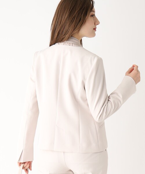 index（インデックス）の「◆セットアップ対応 ノーカラージャケット【洗える/UV/イージーケア】（ノーカラージャケット・レディース・ライトグレー/ブルー系5/ネイビー・40/38/42/36）」の18枚目の写真