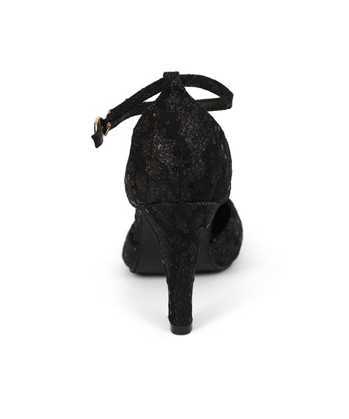 Retica（レティカ）の「[CLOSED] 結婚式パンプス フラワーレース×スパンコールハイヒールパンプス (8.5~9cmヒール)（パンプス・レディース・ベージュ/ブラック・23.5cm/24.5cm/22.5cm/23.0cm/24.0cm/25.0cm/25.5cm）」の6枚目の写真