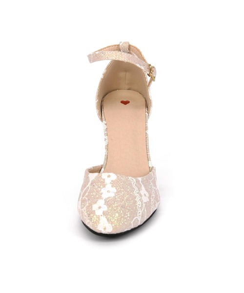Retica（レティカ）の「[CLOSED] 結婚式パンプス フラワーレース×スパンコールハイヒールパンプス (8.5~9cmヒール)（パンプス・レディース・ベージュ/ブラック・23.5cm/24.5cm/22.5cm/23.0cm/24.0cm/25.0cm/25.5cm）」の10枚目の写真