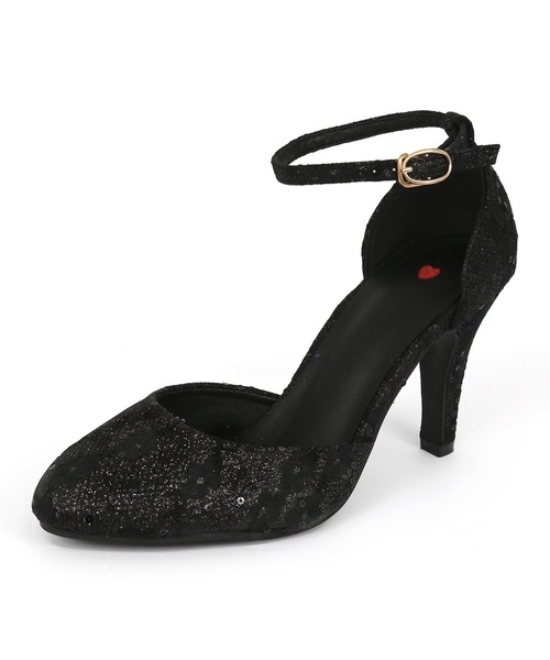Retica（レティカ）の「[CLOSED] 結婚式パンプス フラワーレース×スパンコールハイヒールパンプス (8.5~9cmヒール)（パンプス・レディース・ベージュ/ブラック・23.5cm/24.5cm/22.5cm/23.0cm/24.0cm/25.0cm/25.5cm）」の13枚目の写真