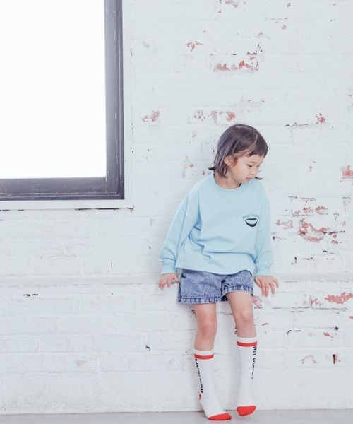 LOWRYS FARM（ローリーズファーム）の「ＣＯＮＥデニムショートパンツ　177885（デニムパンツ・キッズ・ワンウォッシュ/ケミカルウォッシュ・110cm/120cm/130cm/140cm/150cm）」の5枚目の写真