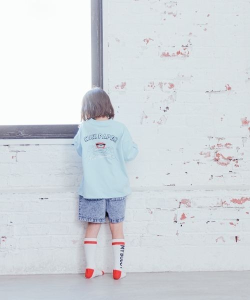 LOWRYS FARM（ローリーズファーム）の「ＣＯＮＥデニムショートパンツ　177885（デニムパンツ・キッズ・ワンウォッシュ/ケミカルウォッシュ・110cm/120cm/130cm/140cm/150cm）」の6枚目の写真