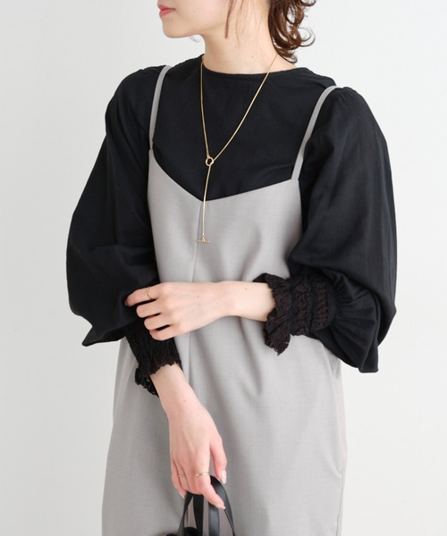 PUAL CE CIN(ピュアルセシン)の「袖口レースブラウス(シャツ/ブラウス・レディース・ブラック/オフホワイト・FREE)」の15枚目の写真