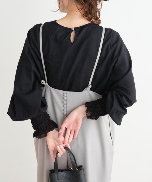 PUAL CE CIN(ピュアルセシン)の「袖口レースブラウス(シャツ/ブラウス・レディース・ブラック/オフホワイト・FREE)」の16枚目の写真