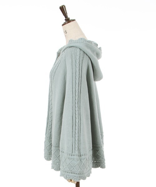 axes femme（アクシーズファム）の「ケーブルニットポンチョ（ポンチョ・レディース・キナリ/ラベンダー/ミント・FREE）」の16枚目の写真
