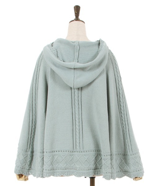 axes femme（アクシーズファム）の「ケーブルニットポンチョ（ポンチョ・レディース・キナリ/ラベンダー/ミント・FREE）」の17枚目の写真