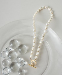 loni | Crop baroque pearl combi necklace(淡水パールチョーカー/ネックレス)(ネックレス)