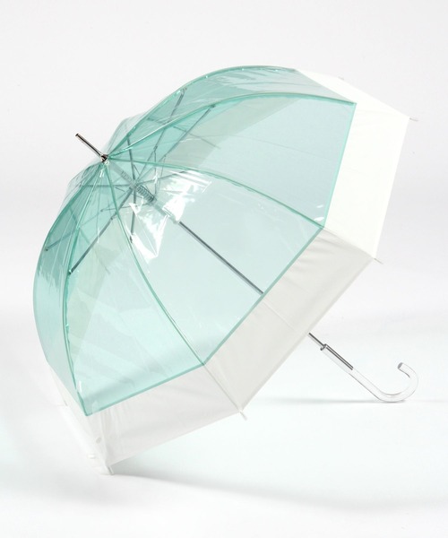 GLOBAL WORK（グローバルワーク）の「バイカラービニ傘/174699（長傘・レディース・ダークブラウン/グリーン/ライトブルー・FREE）」の2枚目の写真