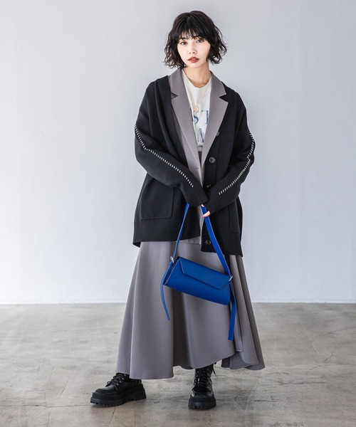 PAGEBOY（ページボーイ）の「アシメフレアスカート / セットアップ対応（スカート・レディース・グレー/グレイッシュベージュ/ブラック・FREE）」の13枚目の写真