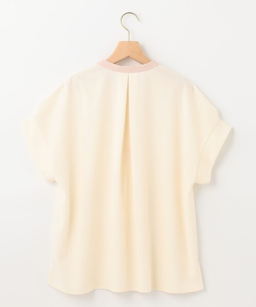 組曲(クミキョク)の「【洗える】バイカラージョーゼットスキッパー ブラウス(シャツ/ブラウス・レディース・ネイビー系/ベージュ系/アイボリー系・S2)」の19枚目の写真