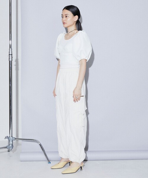 Firsthand（ファーストハンド）の「Firsthand/ファーストハンド リサイクルナイロン カーゴパンツ（カーゴパンツ・レディース・サックスブルー/ブラック/オフホワイト・FREE）」の12枚目の写真