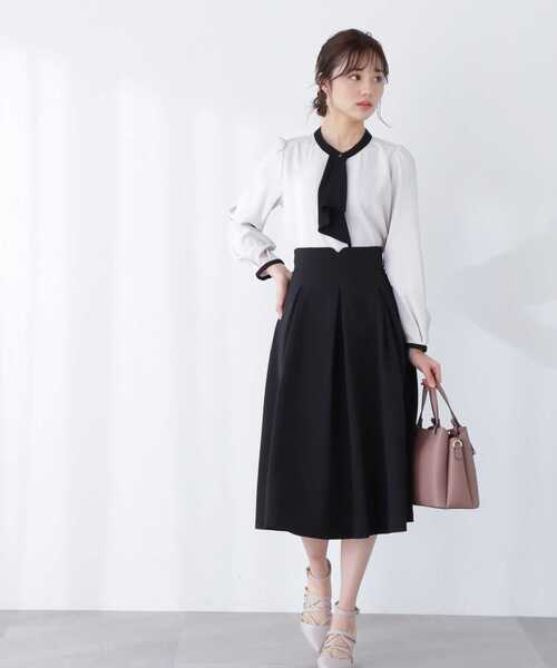 PROPORTION BODY DRESSING（プロポーションボディドレッシング）の「ラッフルボウタイブラウス / 1213110303（シャツ/ブラウス・レディース・ダークグレー/ホワイト/グレー・SMALL/MEDIUM）」の7枚目の写真