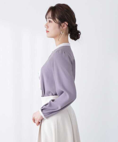 PROPORTION BODY DRESSING（プロポーションボディドレッシング）の「ラッフルボウタイブラウス / 1213110303（シャツ/ブラウス・レディース・ダークグレー/ホワイト/グレー・SMALL/MEDIUM）」の15枚目の写真