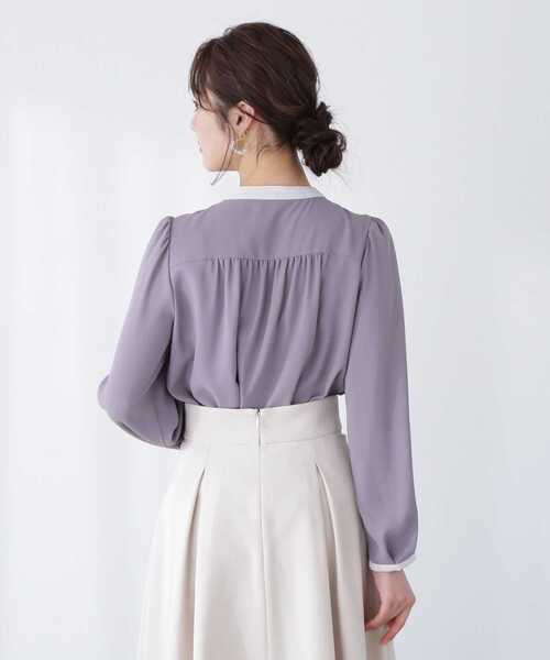 PROPORTION BODY DRESSING（プロポーションボディドレッシング）の「ラッフルボウタイブラウス / 1213110303（シャツ/ブラウス・レディース・ダークグレー/ホワイト/グレー・SMALL/MEDIUM）」の16枚目の写真