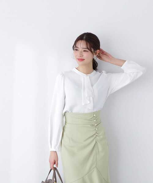 PROPORTION BODY DRESSING（プロポーションボディドレッシング）の「ラッフルボウタイブラウス / 1213110303（シャツ/ブラウス・レディース・ダークグレー/ホワイト/グレー・SMALL/MEDIUM）」の22枚目の写真