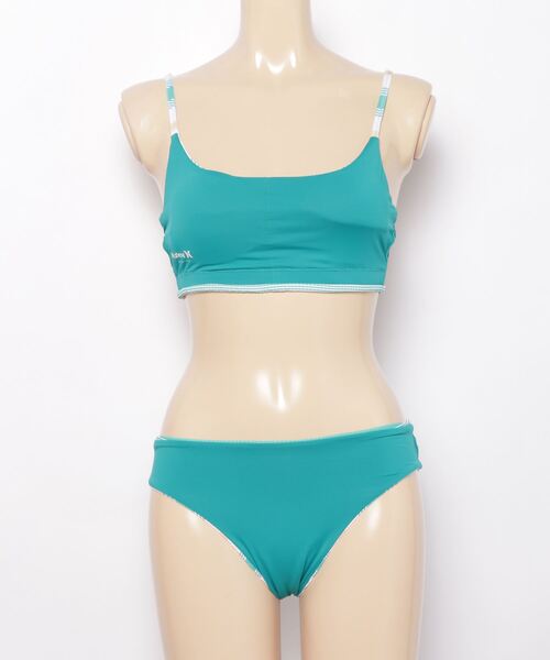 Hurley （ハーレー）の「Hurley/ハーレー  無地/リブ素材/マルチボーダー柄/バンドゥビキニ   WSM2320045（水着・レディース・ブラック/ホワイト系その他2/ネイビー/オレンジ系その他/ネイビー×ホワイト・S/M）」の10枚目の写真