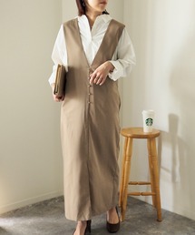 Riberry | 前後2WAY ロングジャンパースカート(ジャンパースカート)