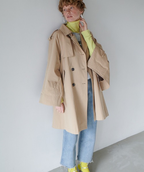 スリットスリーブ トレンチコート スリット コート snidel スリーブ