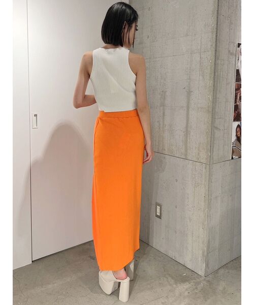 GYDA（ジェイダ）の「HYPEDアメスリ リブニットTOPS（タンクトップ・レディース・その他1/ブラック/オフホワイト・FREE）」の11枚目の写真