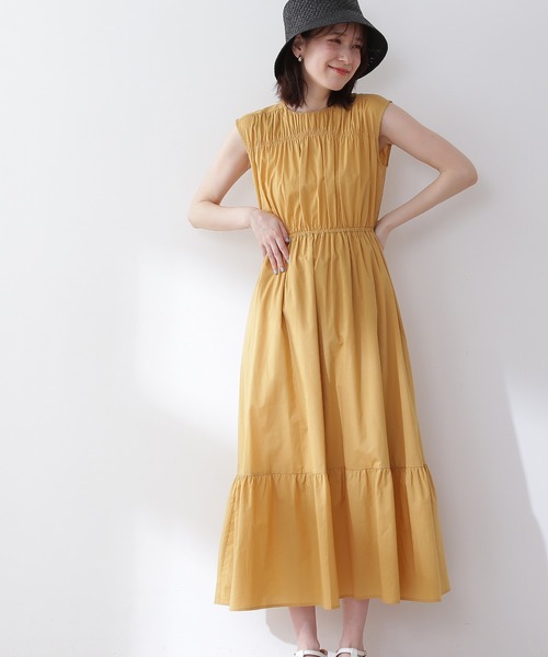 N.(N. Natural Beauty Basic)(エヌエヌナチュラルビューティーベーシック)の「【S Size Line】◆コットンローンティアードウエストリボンワンピース(ワンピース・レディース・ブラック/ブルー/ライラック/イエロー/ライトグリーン/パープル・SMALL/MEDIUM)」の6枚目の写真