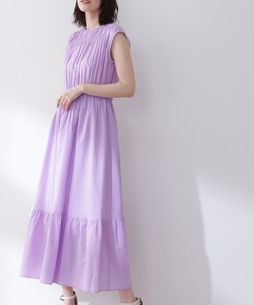 N.(N. Natural Beauty Basic)(エヌエヌナチュラルビューティーベーシック)の「【S Size Line】◆コットンローンティアードウエストリボンワンピース(ワンピース・レディース・ブラック/ブルー/ライラック/イエロー/ライトグリーン/パープル・SMALL/MEDIUM)」の20枚目の写真