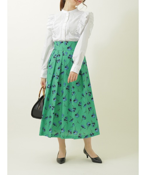 Te chichi(テチチ)の「【貴島明日香コラボ】ブロードピンタックフリルブラウス(シャツ/ブラウス・レディース・ブルー/グレー/オフホワイト・フリ-)」の11枚目の写真