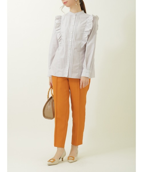 Te chichi(テチチ)の「【貴島明日香コラボ】ブロードピンタックフリルブラウス(シャツ/ブラウス・レディース・ブルー/グレー/オフホワイト・フリ-)」の12枚目の写真