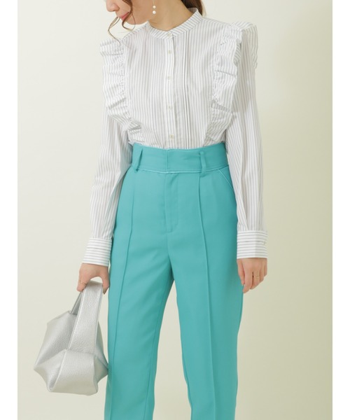 Te chichi(テチチ)の「【貴島明日香コラボ】ブロードピンタックフリルブラウス(シャツ/ブラウス・レディース・ブルー/グレー/オフホワイト・フリ-)」の16枚目の写真