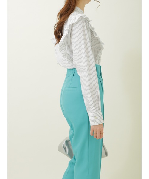 Te chichi(テチチ)の「【貴島明日香コラボ】ブロードピンタックフリルブラウス(シャツ/ブラウス・レディース・ブルー/グレー/オフホワイト・フリ-)」の17枚目の写真