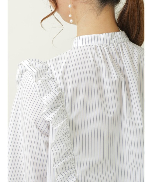 Te chichi(テチチ)の「【貴島明日香コラボ】ブロードピンタックフリルブラウス(シャツ/ブラウス・レディース・ブルー/グレー/オフホワイト・フリ-)」の21枚目の写真