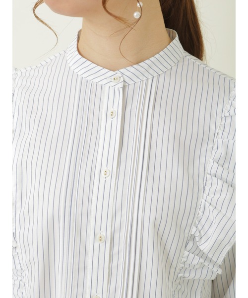 Te chichi(テチチ)の「【貴島明日香コラボ】ブロードピンタックフリルブラウス(シャツ/ブラウス・レディース・ブルー/グレー/オフホワイト・フリ-)」の22枚目の写真