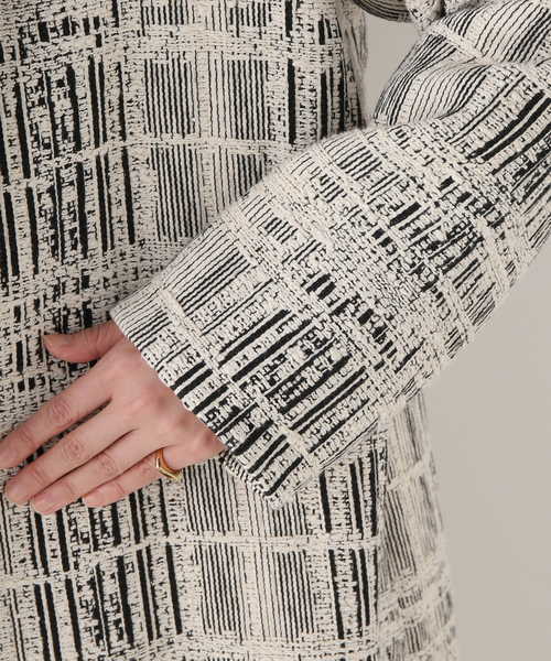 セール】BLACK GIOLICAツイードガウン（その他アウター）｜FRAMeWORK