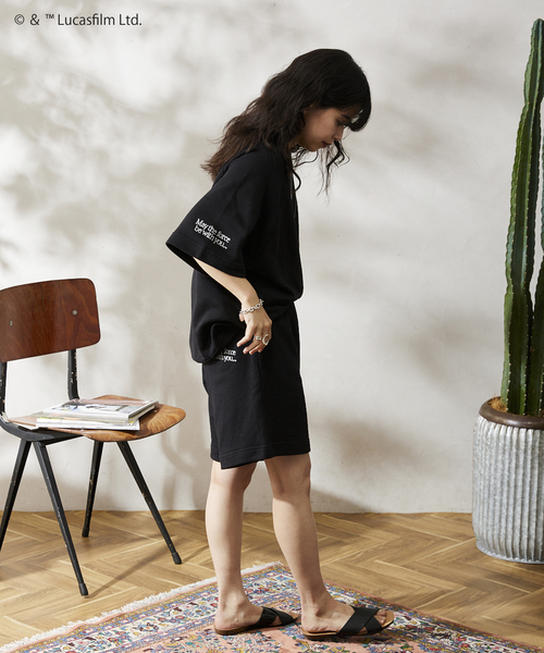 STAR WARS（スターウォーズ）の「【STAR WARS】relume 別注 ロゴ刺繍スウェットショーツ（スウェットパンツ・メンズ・チャコールグレー/ブラック系その他/グレー/ブラック・LARGE/MEDIUM）」の6枚目の写真