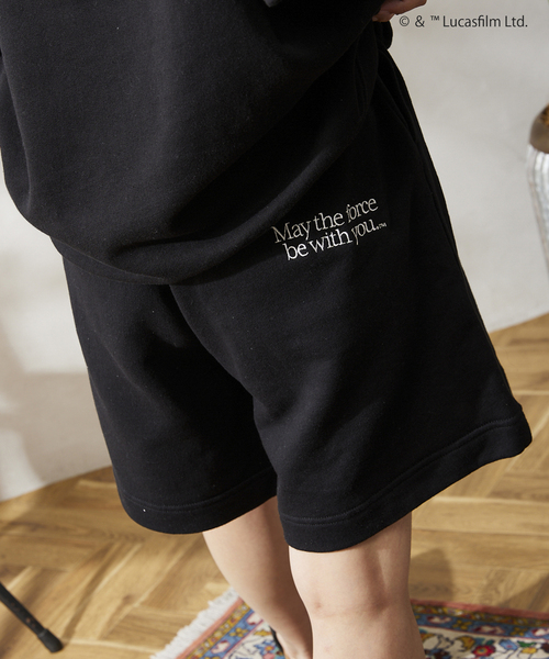 STAR WARS（スターウォーズ）の「【STAR WARS】relume 別注 ロゴ刺繍スウェットショーツ（スウェットパンツ・メンズ・チャコールグレー/ブラック系その他/グレー/ブラック・LARGE/MEDIUM）」の14枚目の写真