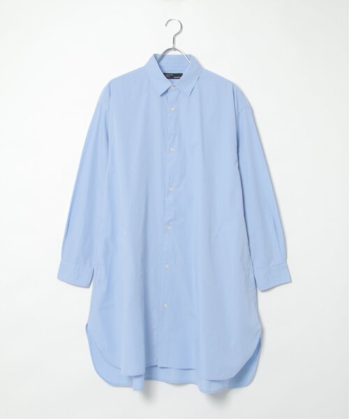 NO NEED（ノーニード）の「ブロ－ドＡラインオーバーロングシャツ（シャツ/ブラウス・メンズ・ホワイト/ベージュ系その他/ブルー/ベージュ/チャコールグレー/ブルー系/スカイブルー/ブラック・L/M）」の6枚目の写真