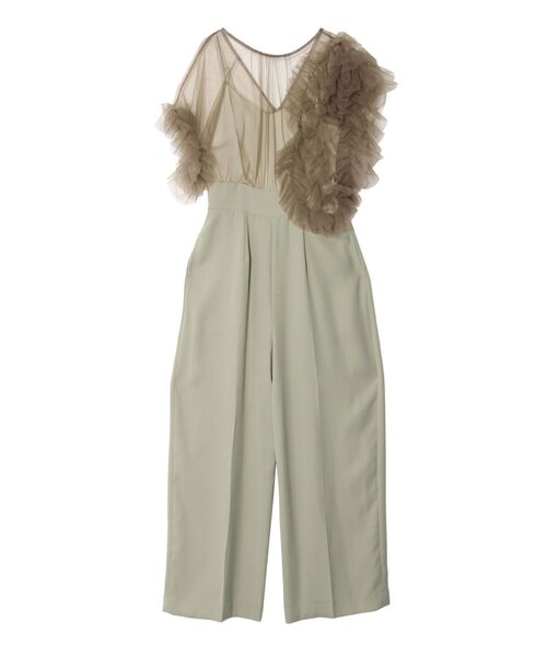 LAGUNAMOON（ラグナムーン）の「LADYチュールドッキングコンビネゾン（パンツドレス・レディース・チャコールグレー/ブラック/ミント・SMALL/MEDIUM）」の10枚目の写真