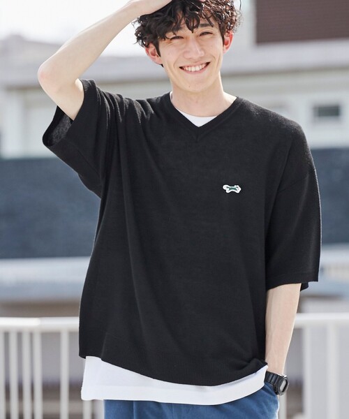 PENNEYS（ぺニーズ）の「PENNEYS（ぺニーズ）別注　The　FOX　ニットTシャツ（WEB限定カラー）（Tシャツ/カットソー・メンズ・パープル/オフホワイト/ブラック/ダークグリーン/ダークブラウン・L/S/M/XL）」の11枚目の写真