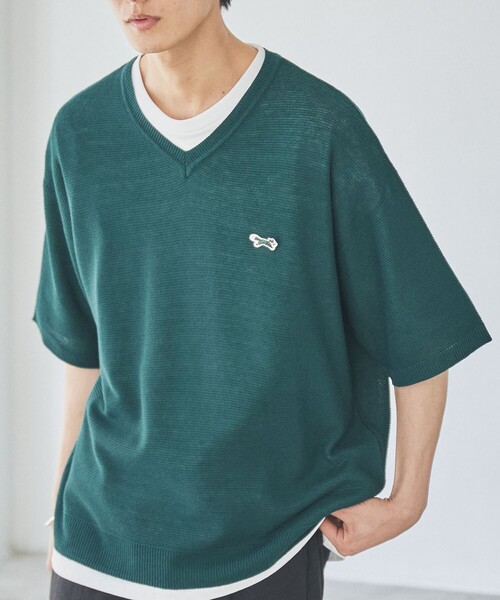 PENNEYS（ぺニーズ）の「PENNEYS（ぺニーズ）別注　The　FOX　ニットTシャツ（WEB限定カラー）（Tシャツ/カットソー・メンズ・パープル/オフホワイト/ブラック/ダークグリーン/ダークブラウン・L/S/M/XL）」の13枚目の写真