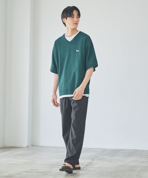 PENNEYS（ぺニーズ）の「PENNEYS（ぺニーズ）別注　The　FOX　ニットTシャツ（WEB限定カラー）（Tシャツ/カットソー・メンズ・パープル/オフホワイト/ブラック/ダークグリーン/ダークブラウン・L/S/M/XL）」の15枚目の写真