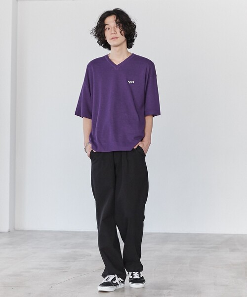 PENNEYS（ぺニーズ）の「PENNEYS（ぺニーズ）別注　The　FOX　ニットTシャツ（WEB限定カラー）（Tシャツ/カットソー・メンズ・パープル/オフホワイト/ブラック/ダークグリーン/ダークブラウン・L/S/M/XL）」の17枚目の写真