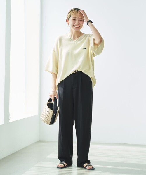 PENNEYS（ぺニーズ）の「PENNEYS（ぺニーズ）別注　The　FOX　ニットTシャツ（WEB限定カラー）（Tシャツ/カットソー・メンズ・パープル/オフホワイト/ブラック/ダークグリーン/ダークブラウン・L/S/M/XL）」の20枚目の写真