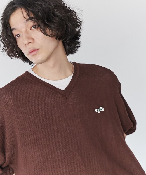 PENNEYS（ぺニーズ）の「PENNEYS（ぺニーズ）別注　The　FOX　ニットTシャツ（WEB限定カラー）（Tシャツ/カットソー・メンズ・パープル/オフホワイト/ブラック/ダークグリーン/ダークブラウン・L/S/M/XL）」の21枚目の写真