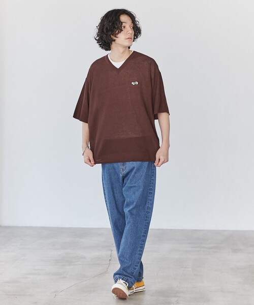 PENNEYS（ぺニーズ）の「PENNEYS（ぺニーズ）別注　The　FOX　ニットTシャツ（WEB限定カラー）（Tシャツ/カットソー・メンズ・パープル/オフホワイト/ブラック/ダークグリーン/ダークブラウン・L/S/M/XL）」の22枚目の写真