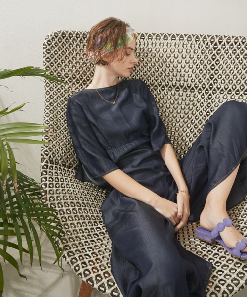 Unitage(ユニテージ)の「ワイドシルエットオールインワン(サロペット/オーバーオール・レディース・ネイビー/ブラック・FREE)」の12枚目の写真