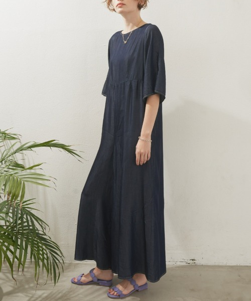 Unitage(ユニテージ)の「ワイドシルエットオールインワン(サロペット/オーバーオール・レディース・ネイビー/ブラック・FREE)」の21枚目の写真