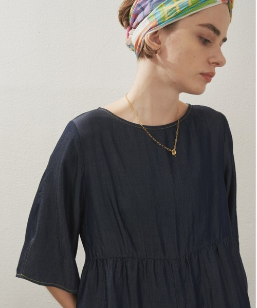 Unitage(ユニテージ)の「ワイドシルエットオールインワン(サロペット/オーバーオール・レディース・ネイビー/ブラック・FREE)」の7枚目の写真