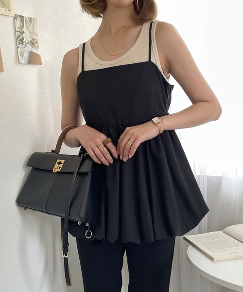 JUNOAH（ジュノア）の「バックオープンバルーンキャミソール