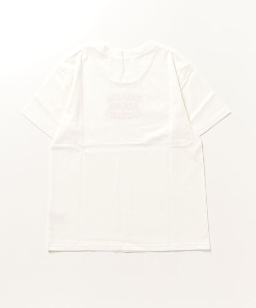 Per sist ence(パーシエンス)の「Per sist ence/パーシエンス デザインロゴ刺繍Tシャツ(Tシャツ/カットソー・レディース・オフホワイト/パープル/チャコールグレー・FREE)」の4枚目の写真