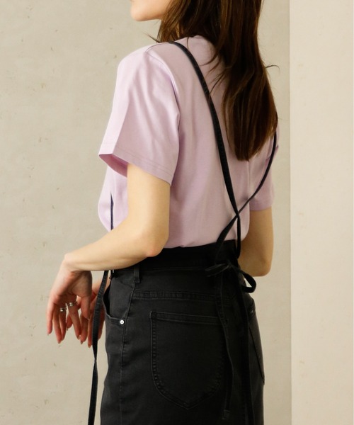 Per sist ence(パーシエンス)の「Per sist ence/パーシエンス デザインロゴ刺繍Tシャツ(Tシャツ/カットソー・レディース・オフホワイト/パープル/チャコールグレー・FREE)」の8枚目の写真