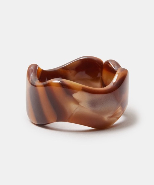 FOREVER 21（フォーエバー トゥエンティーワン）の「マーブルリング（リング・レディース・オレンジ/ブラウン/ホワイト系その他/その他・FREE）」の3枚目の写真